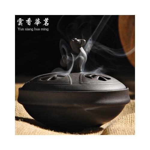 Violet arenaceous fine The tea ceremony censer Aromatherapy furnace incense coil tower of sandalwood incense cone heavy sweet sw