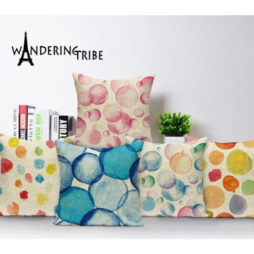 Geometric Cushion Cover Colorful Home Decorative Cover Pillow Fall Decorations Home Pillowcase Linen Cushions Covers Kissenbezug