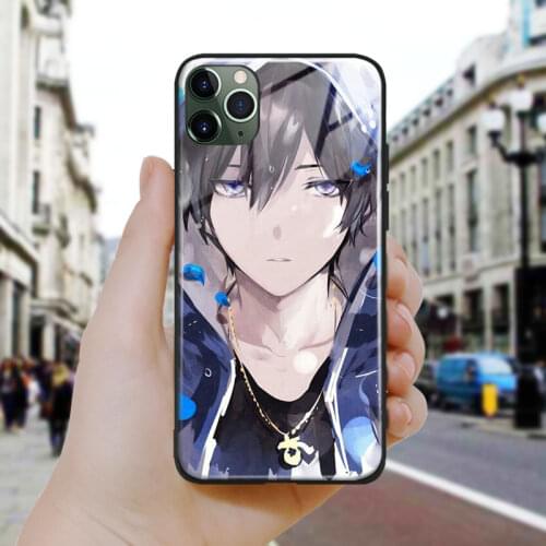 Hokuto hidaka ensemble stars game Silicone Glass Phone Case Cover Shell For iPhone SE 6 6s 7 8 Plus X XR XS 11 12 Mini Pro Max