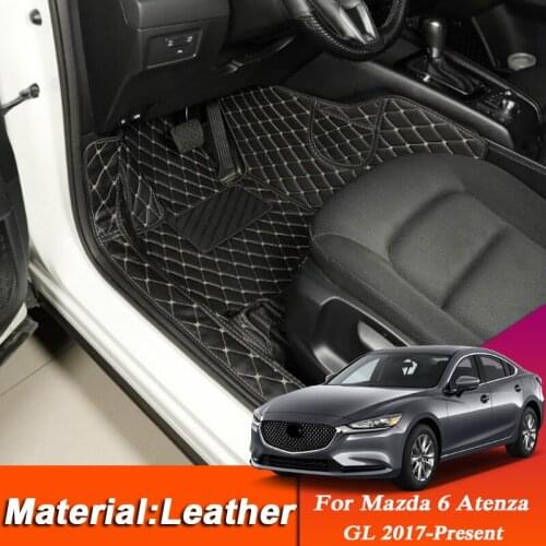 Car Styling Custom Foot Mat For Mazda 6 Atenza GL 2017-Present LHDLeather Floor Protect Waterproof Pad Internal Auto Accessories