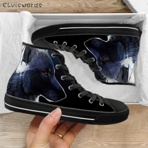 ELVISWORDS Casual Lace Up Sneakers for Ladies Barber Tools Brand Designer Classic High Top Canvas Footwear Vulcanized Flat Shoes