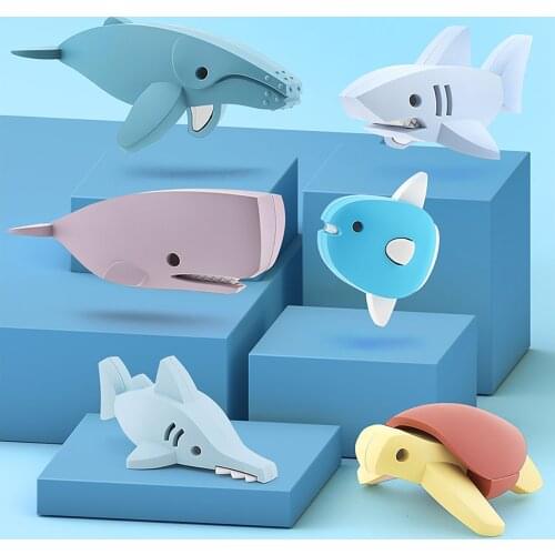 HALFTOYS Puzzle cute marine ocean animal shark whale sea turtle Figures 3d Magnetic model building kits DIY Toys for children