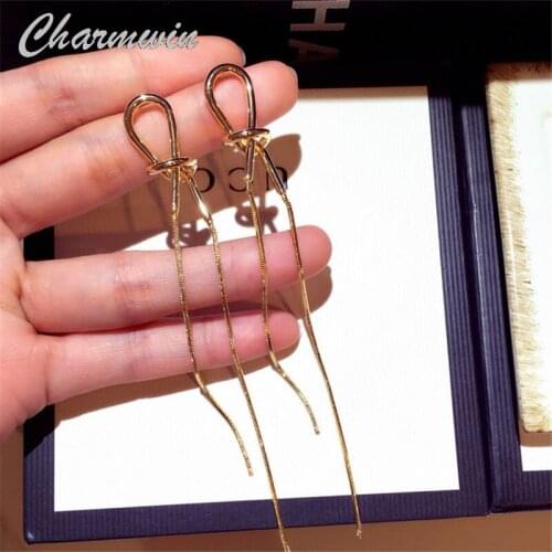 New Fashion Korean Tassel Earrings Long Earrings For Women Trend Geometry Dangle Earrings Female