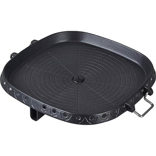 New Square Nonstick Korean Grill Pan Barbecue Portable Hot Plate Stone Coating Household Outdoor Baking Tray