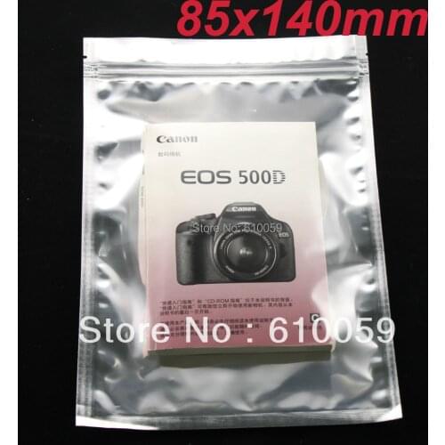 Aluminum foil ziplock bags 8.5x14cm with clear front