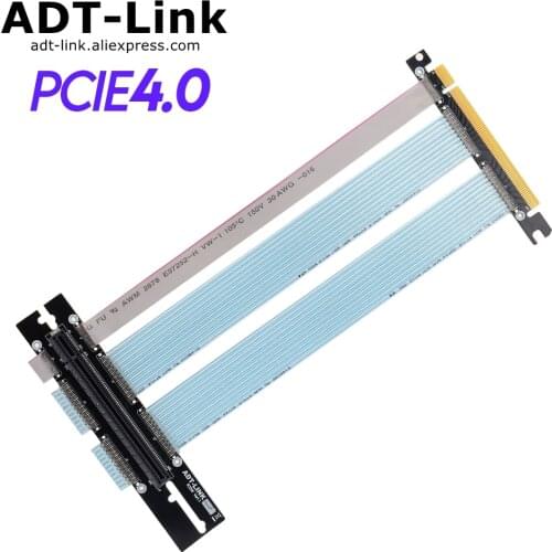 PCIe 4.0 Riser GPU Graphics Video Card Vertical Extension Cables PCI Express 4.0 x16 Slot Extension Compatible PCIe 3.0