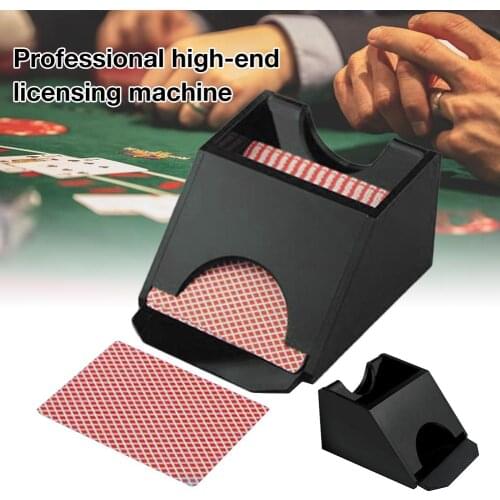 Professional DeluxeTexas Hold'em Baccarat Poker Dealer Poker card shoe Transparent Black