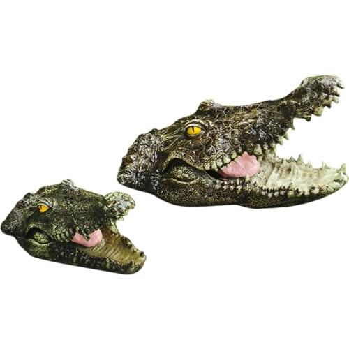 Realistic Crocodile Head Decoy High-quality Durable Anti-ultraviolet Floating Open Mouth Crocodile Head Water Decoy For Garden