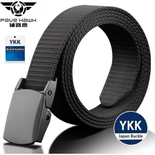 PAVEHAWK Japan Automatic Buckle Nylon Belt Male Army Tactical Mens Military Waist Canvas Belts Cummerbund Strap Training Combat