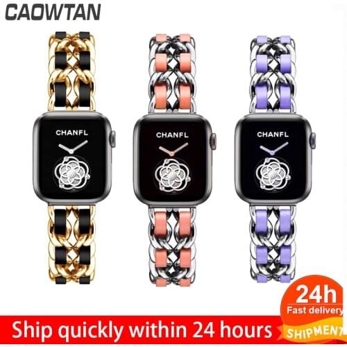 Stainless Steel Strap bands For Apple Watch 6 5 4 3 Band luxury 38mm 42mm Bracelet for iWatch series 6 5 se 2 1 40mm 44mm wirst