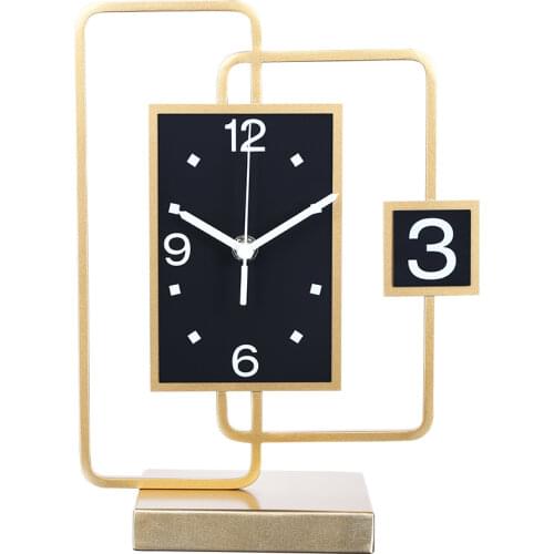 Luxury Desktop Clock Living Room Modern 3d Wall Clock Metal Gold Clocks Table Watch Desk Clock Relogio De Mesa Home Decoration