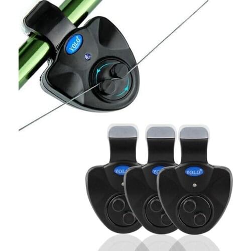 Fishing Rod Bite Alarm LED Indicator Fish Bite Sound Alarm Bell Clip On Fishing Rod Tool Tackle Sensitive Fishing Alarm