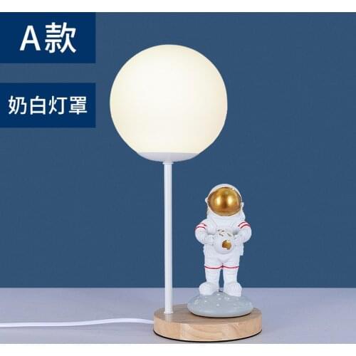 Nordic Table Lamp Led Desk Lamp Bedside Night Light Childrens Room Moon Exploration Creative Astronaut 3D Print Bedroom Decor