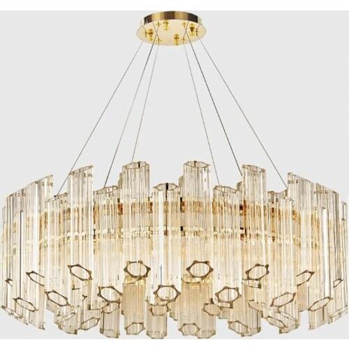 Modern Luxury Lustre Led Pendant Light G9 Plum Glass Tube Pendant Lighting Living Room Hanging Lamp Dining Room Suspend Lamp