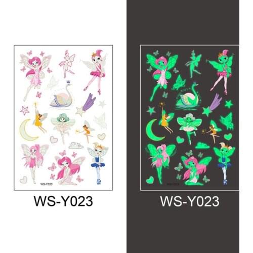 Luminous Temporary Stickers Waterproof Cartoon Stickers For Children Party Favors Stickers Tatuajes Temporales Temporary Tattoos