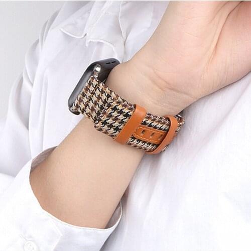 Canvas Nylon Watchbands For Apple Watch 6 Band 44mm SE Strap 40mm Bracelet For iWatch Series 5 4 Applewatch 3 42mm 38mm Fabric