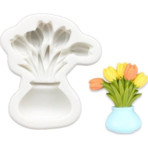 Tulip Silicone Sugarcraft Mold Cupcake Chocolate Baking Mold Fondant Cake Decorating Tools