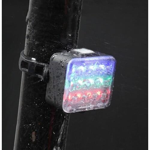 Bicycle Tail Light Bike Colorful TailLight USB Rechargeable Waterproof 7 Mode Night Riding Warning Cycling Accessories N025A