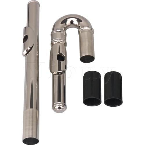 Yibuy Nickel-plated Flute Headjoint And Flutes Mouthpiece Replacement Parts