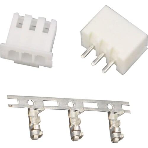 XH2.54-3P 3Pin Straight needle spacing 2.54mm connectors Male and Female Plug + terminals