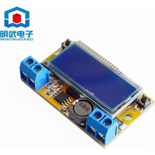 Liquid Crystal Displays DC-DC Step-Down Buck Converter Power Supply Adjustable Push Button Module with LCD Display 5-23V 3A