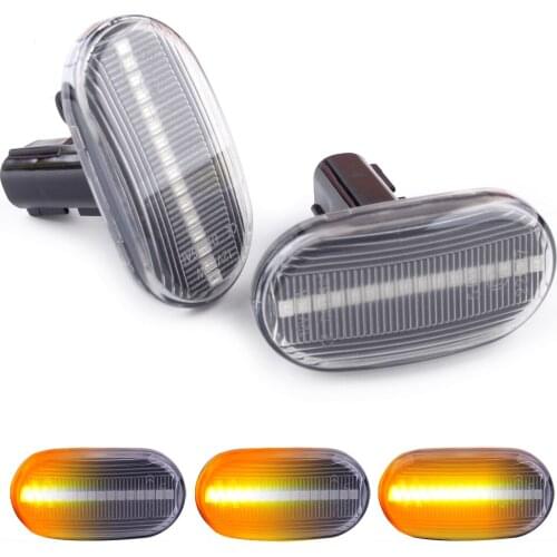 1 Pair Car Dynamic Clear Lens LED Side Marker Light Lamp Fit For Suzuki Jimny Lapin Carry Mazda Spiano Scrum Chevrolet Cruze