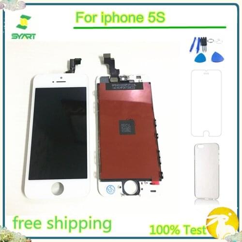 100% Tested AAA Quality LCD For iphone5S LCD Display + Touch Screen Digitizer Assembly Replacement Accessories For iphone 5S 5GS