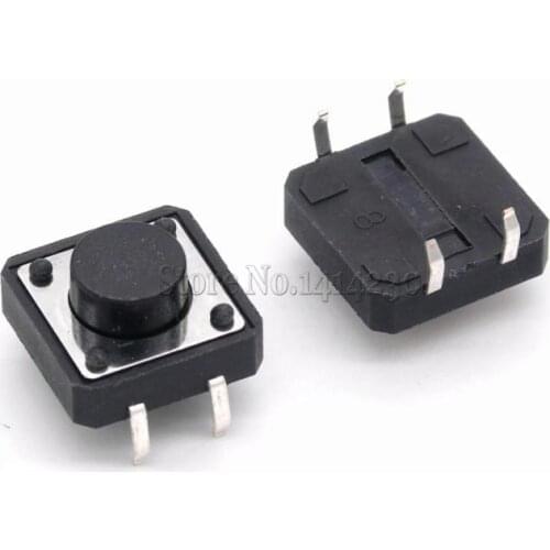 100Pcs 12 x 12mm x 6mm 12*12*6H Panel PCB Momentary Tactile Tact Push Button Switch DIP