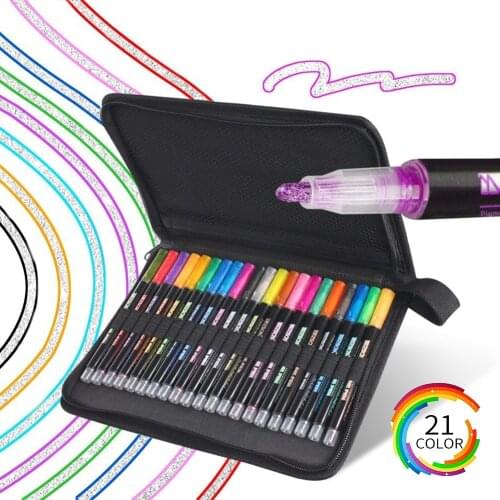 Double Lines Paint Marker Contour Colored Set Highlighter Outline Marker for Scrapbooking Bullet Diary Poster Gift Card