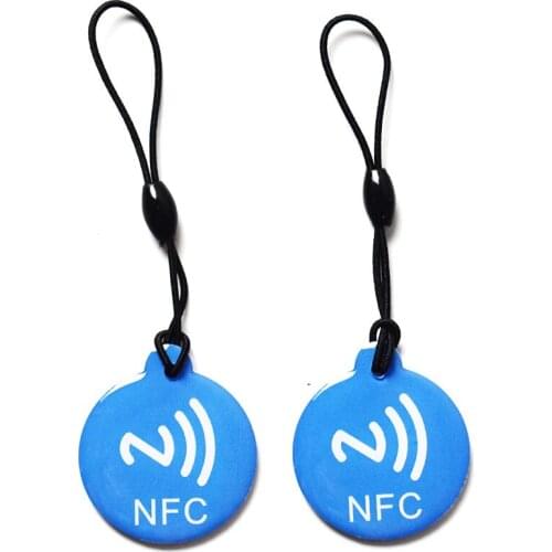 2pcs NFC 213 Epoxy Card RFID NFC Tags 144 Bytes 13.56MHz Waterproof 30*33.5MM for NFC Mobile Phone