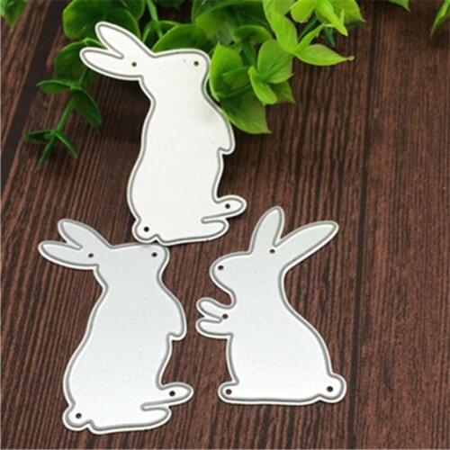3pcs white rabbit baby hare album Metal cutting dies Stencil Scrapbooking Photo Album Card Paper Embossing Craft DIY