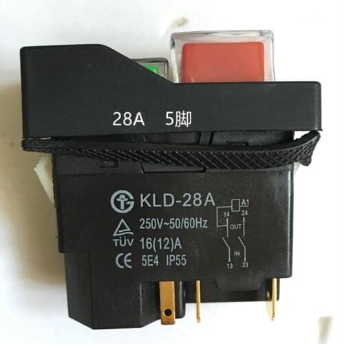 5pcs Solenoid switch, magnetic switch, KLD-28A 220V button switch, KJD17 slicer switch genuine