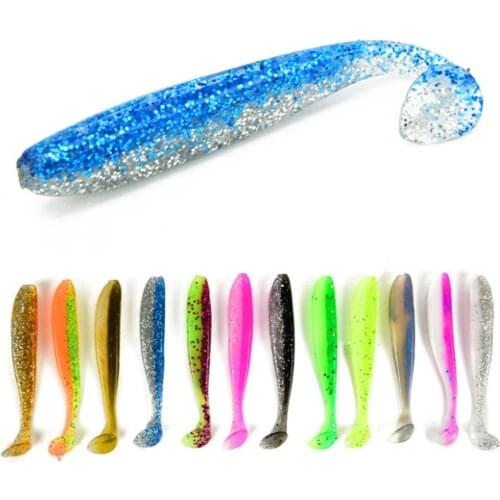 5Pcs/lot Easy Shiner Soft Fishing Lure 6cm 1.8g Isca Artificial Soft Bait Silicone Double Colors Carp Artificial Bait Swimbait