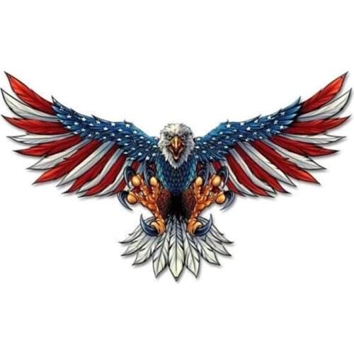 652F Beautiful Car Sticker American Bald Eagle Animal Decal Car Window Accessories Car Styling Stickers