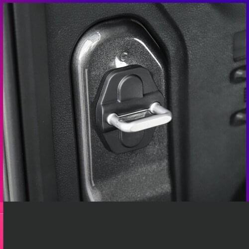 ABS 6PCS Door Lock Protetive Cover For Jeep Wrangler JL 2018 AAA203