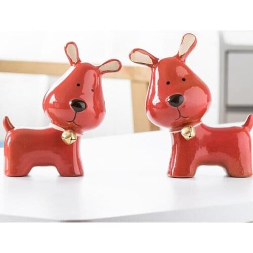 Abstract geometric dog sculpture ornaments modern home decorations Animal statues decor statue esculturas estatuas gift