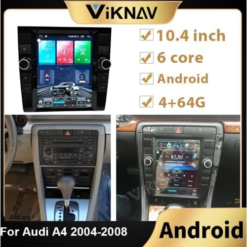 Android 2 din car radio DVD Multimedia Player For Audi A4 2004 2005 2006 2007 2008 Car GPS Navigation head unit Stereo receiver