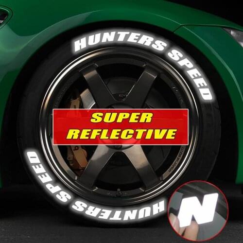 Car Modified Wheel Tire Decals Reflective 3D Logo Labels Stickers Lettering Decoration Car Styling Auto Accessories 2021 New