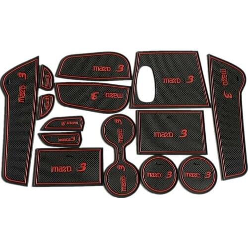 Auto anti-slip cup mat non slip door gate pad for mazda 3 Axela 2017 2018, car accessories, free shipping