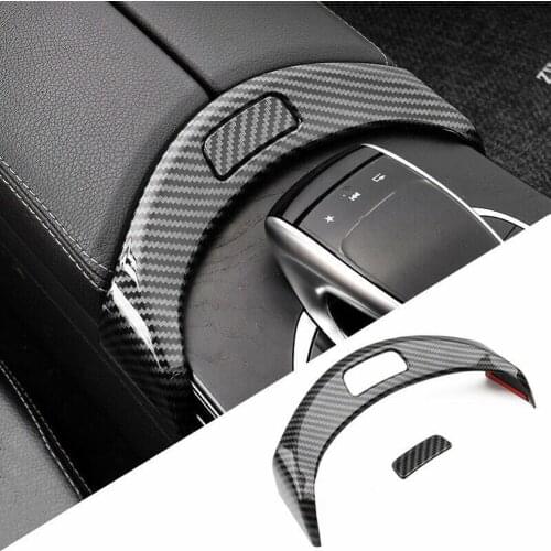 Car Armrest Box Button Frame Switch Button Frame Sticker Trim Cover for Mercedes Benz C Class W205 GLC X253 2015-2020