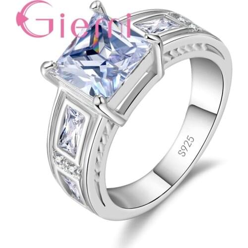 Free Shipping Geometry Pattern Shape Austria Crystal Stone Ring Bride Wedding Ceremony Jewelry