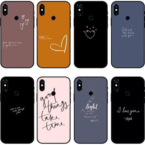 Short sentence love simple lines Phone Case For Xiaomi Redmi 7 9t a3Pro 9se k20 mi8 max3 lite 9 note 8 9s 10 pro