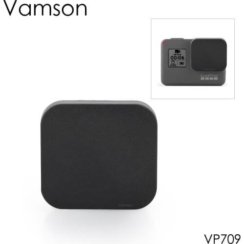 Vamson Black Silicone Protection Lens Protection Cover Accessories for GoPro Hero 7 Black 6 5 Sports Camera VP709