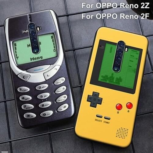 For OPPO Reno 2Z case Reno2Z back cover retro Painted soft silicone TPU bumper phone cases For OPPO Reno 2F Reno2F case coque
