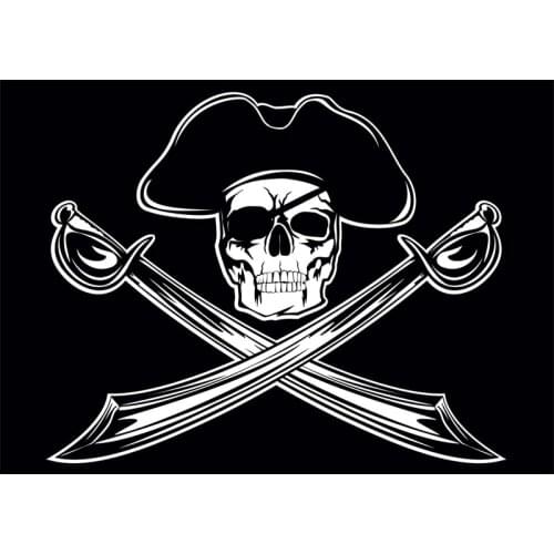 Double-knife pirate skull Flag Yehoy hanging 90*150cm For Decoration