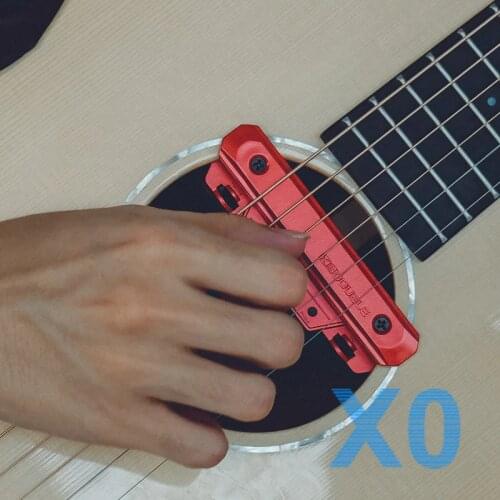DOUBLE X0 Classic Acoustic Folk Guitar Pickup Transducer Amplifier Sound Hole Dual Pickup with Volume+MIC Adjustment USB Charge