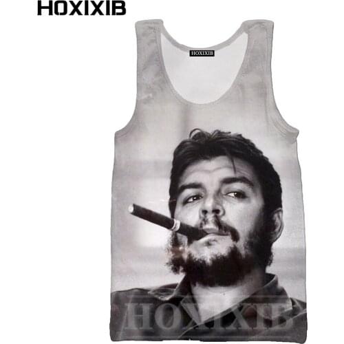 HOXIXIB Che Guevara Vest Women Undershirt 3D Revolutionist War Leadership Guerrilla Captain Heroic Symbol Doctors Men Tank Tops