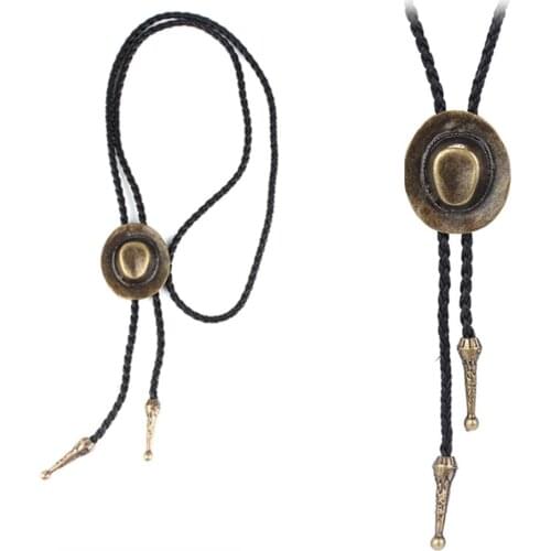 Western Bolo Tie Opal Bolas Necktie Cowboy Necklace Tie Clips for Men Boys Gentleman Ornaments Unique Vintage Bolo Ties