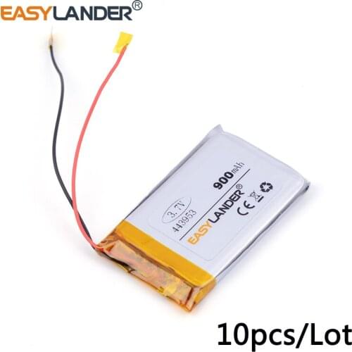 10pcs /Lot 3.7v lithium Li ion polymer rechargeable battery 900mAh 443953 Taipower M31 lithium polymer battery