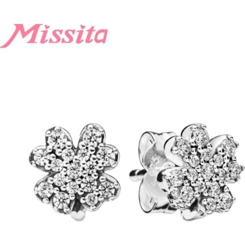 MISSITA 100% 2019 New Fashion Romantic Elegant Stud Earrings for Women AAA Zircon Earrings Fashion Jewelry aretes de mujer